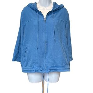 Chico's | Blue Hooded Utility Jacket